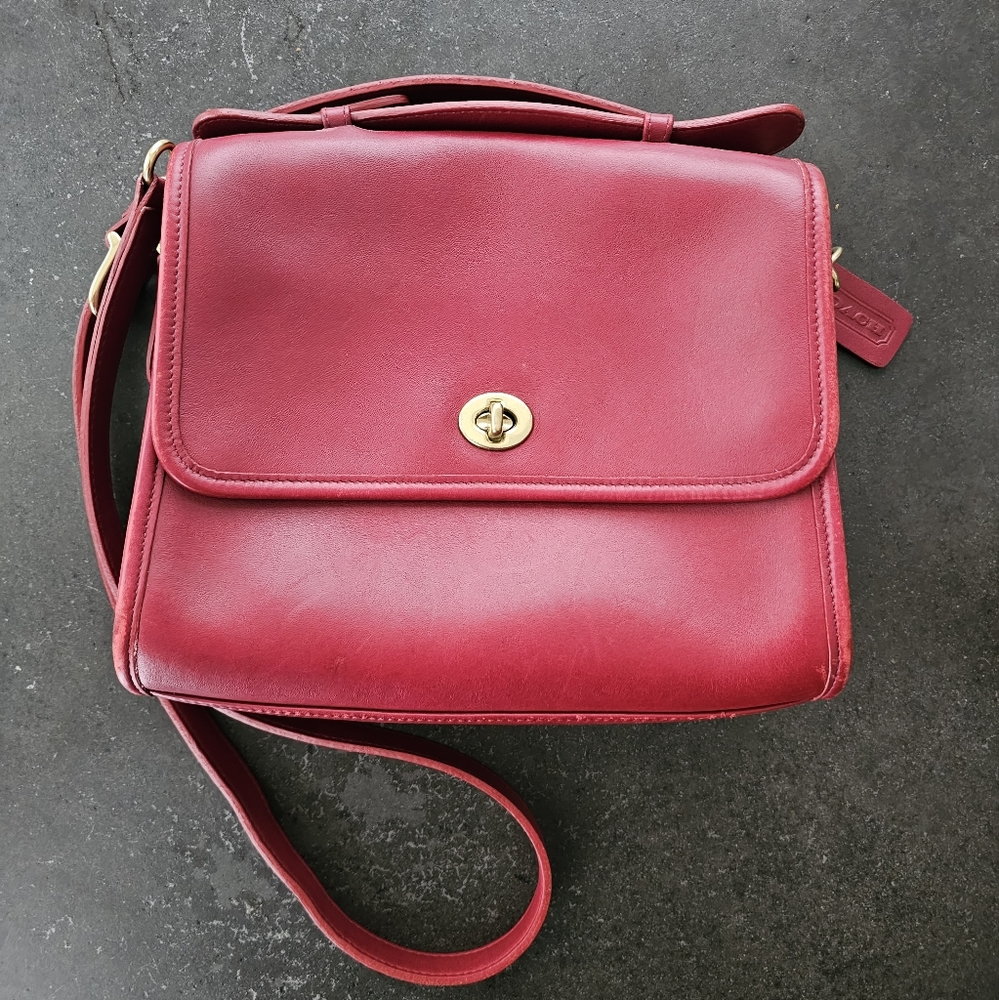 Vintage Coach Red Court Bag